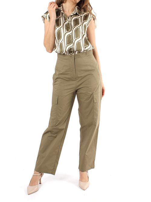 Tuta con corpetto a fantasia e pantalone cargo LIU JO | WA5205T4853/M9535